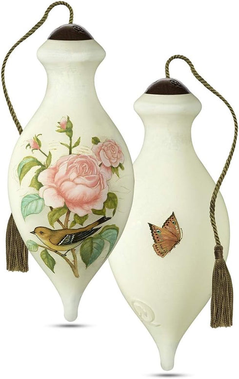 Rose, Bird and Butterfly Ornament...