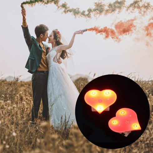 BinaryABC Heart Brooches and Pins,Flashing Light Brooch,10Pcs...