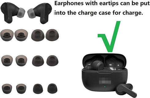 Replacement Ear Tips Compatible with JBL Vibe 200TWS Earbuds, Silicone Ear Buds Ear Cap Ear Plug Eartips Replacement for JBL Earbuds,S/M/L 3 Size ...