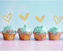 24 PCS Gold Glitter Heart Cupcake Toppers Cute Design Love Cupcake Toppers for Wedding Bridal Anniversary Baby Shower Party Decorations Supplies...