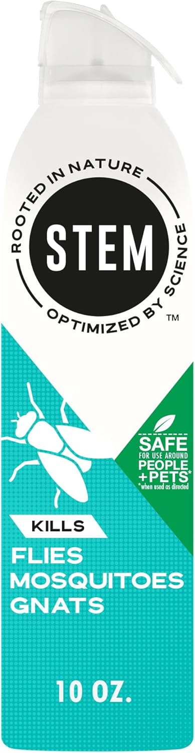 Stem Kills Flies, Mosquitoes And Gnats: Plant-Based Active Ingredient Bug Spray, Botanical Insecticide For Indoor And Outdoor Use; 10 fl oz (Pack ...