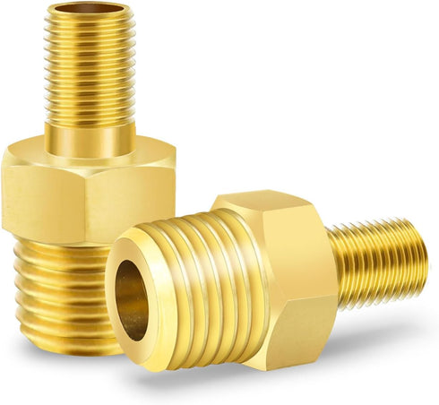 GODESON Air Inflator Adapter,1/4 NPT (m) to Standard Schrader Valve (M),Schrader Valve Adapter for Tire Inflator Portable Air Compressor/Pump with...
