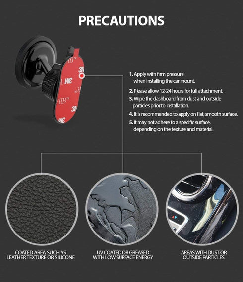 Ringke Magnetic Gear Phone Car Holder with Carbon Fiber Pattern Swivel Lock Universal Powerful Neodymium Magnet 360° Rotation Premium Space Saving...