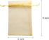 50pcs 4x6 inch Gifts Wrap Bags Gold, Organza Sheer Fabric Bulk, Drawstring Reusable Recycled Pouch for Baby Shower Favor, Craft Business, Beach, S...