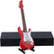 Dselvgvu Wooden Miniature Electric Guitar with Stand and Case Mini Musical Instrument Miniature Dollhouse Model Birthday Present (Electric Guitar:...