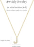 Initial Necklaces for Women, Dainty Gold Letter Necklace 14k Gold Plated Personalized CZ Initial Necklace Monogram Name Choker Necklace for Women ...