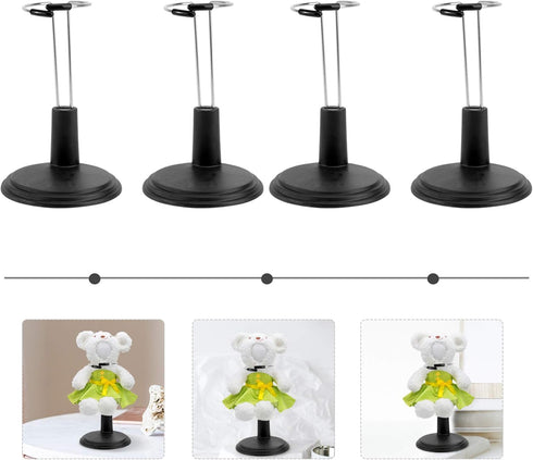 Kisangel 4pcs Doll Stand 15CM Doll Display Holder Aaction Figures Stands Plastic Model Support Frame for Home Store Market...