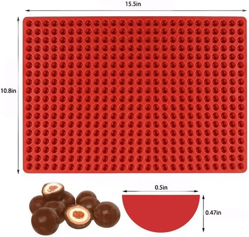 468-Cavity Mini Round Silicone Mold,Chocolate Drops Molds,Dog Treats Baking,Semi Sphere Gummy Candy Molds for Small Jelly, Cookie, Candy, Biscuit...
