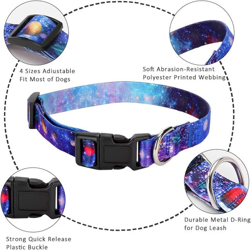 Dog Collar with The Diamond Pattern for Small Medium Large Dogs, Adjustable Soft Puppy Collars with Quick Release Buckle (M Neck 13.0''-19.7'')...