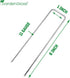 GardenGloss® Galvanized Landscape Staples 6 Inch - 11 Gauge - 20 Pack - Garden Staples for Blowups, Landscape Fabric & Decoration - Landscape Pins...