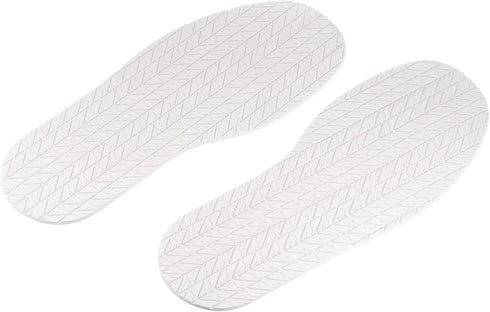 1Pair Shoe Bottom Full Sole Replacement 3.7mm Thickness Rubber Repair Non-Slip for Flat Shoe, White...