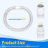 Universal Pool Vacuum Hose 48" Long Fit for Kreepy Krauly, Baracuda G3/G4, Hayward Navigator, Pool Vac Ultra and Most Automatic Pool Vacuum Cleane...