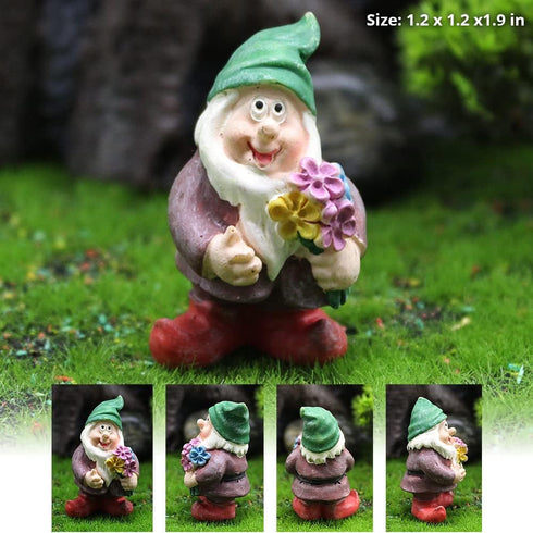 PEATOP Fairy Garden Accessories, Garden Gnome Figurines Set of 7, Miniature Gnome Figurines for Plant Pots Decor, Home Decoration, Fairy Garden...