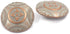 Bezelry 12 Pieces Rosette Pattern Metal Shank Buttons. 23mm (7/8 inch) (Copper White Patina)...