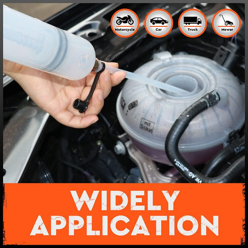 HORUSDY 500CC Fluid Extractor Automotive, Oil Extractor/Oil Syringe, Fluid Syringe Pump Manual Suction Vacuum Fuel Car Transfer...