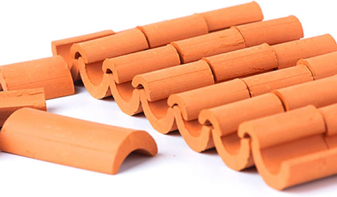 80pcs Roof Tiles Model Building Set Miniature Tiles Roof Tiles 1?16 Dollhouse Fake Tiles Model Landscape Accessories for DIY Kitchen Garden Dioram...