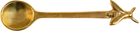 Creative Co-Op Brass Sugar/Honey Bee Handle Spoon, Gold...