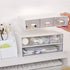 Desk Organizer-Stackable Storage Drawers, Plastic Stackable Drawers Perfect for Collection Small Item/Cosmetic Office Organizer - 3 drawers (White...