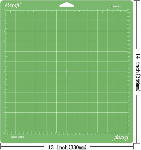 Ecraft 12"X12" Cutting Mat For Cricut - Include (Strong/Standard/Light) Adhesive Sticky (3 pack) Flexible Square Gridded Quilting Cut Mats Replace...