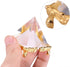 Hztyyier Crystal Pyramid Prism Feng Shui Egyptian Pyramids Figurine Statue with Gold Stand Good Luck Crafts Pyramids Home Office Decoration Good L...
