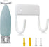 BiJun Ironing Board Holder Wall Mount, Ironing Board Hanger with 5 Inch Length, Iron Board Hook Wall Mount for Laundry Rooms (White)...