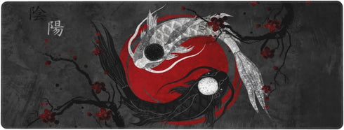 Browrrsson Japanese Art Mouusepad Japanese Art Koi Fish Gaming Mouse Pad Extended Stitched Edges Mousepad,Large Mouse Mat Desk Pad Personalized Th...