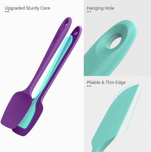 U-Taste Heat Resistant Silicone Spatula - 480ºF Hot-Proof Food Grade Kitchen Baking Bowl Scraper, Flexible and Sturdy Rubber Cooking Utensil for M...