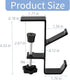 Desk Mount Bag Holder Hook Clamp-On Backpack Hanger Portable Desk Mount Headphones Holder Reduce Desk Clutter for Table Desk, Under Counter (Black...