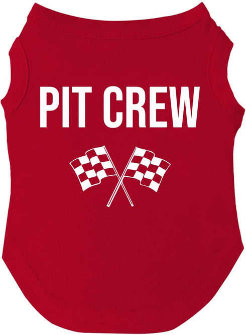 Pit Crew Dog Tee Shirt Sizes for Puppies, Toys, and Large Breeds (Red, Large 49)...