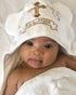 ESTAMICO Unisex Baby Plush Hooded Bath Towels with Embroidery Cross and Cute Ears Baptism for Infants, Toddlers & Kids...