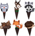 Pretty Cute Studios 48 Count Woodland Animals Cupcake and Cake Toppers – Includes 8 Owls, 8 Teddy Bears, 8 Raccoons, 8 Hedgehogs, 8 Foxes, and 8 R...
