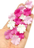 HukDok Artificial Flower Petals Mulberry Paper Flowers for DIY Crafts Scrapbooking Embellishment Wedding Doll House Supplies Card Mini Paper Flowe...