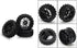 JIUWU 4pcs RC 1:10 Rubber Tires Car Crossing Wheels Rims Hex 12MM Black...