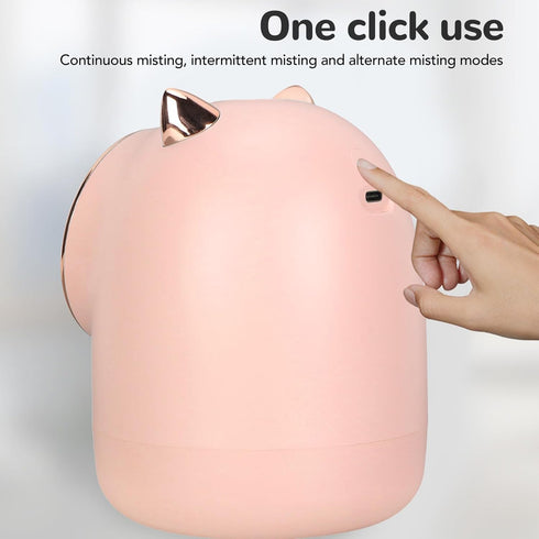 Lucky Cat humidifier, with LED Nightlights, Cute Animal Decor Warm Light Night Light for Bedroom Office, 400ML Desk Humidifiers, Quiet , 2 Mist Mo...