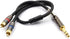 Tisino 1/4 to RCA Cable, Quarter inch TRS to RCA Audio Cable 6.35mm Stereo Jack to Dual RCA Insert Cable Y Splitter Cabl - 1.6 feet/50 cm...