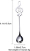 Music Note Spoons 6-Pack Creative Cute Teaspoons 18/10 Stainless Steel Staff Musical Notation Shaped Coffee Spoons by IRONX (silver-music note)...