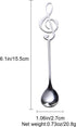 Music Note Spoons 6-Pack Creative Cute Teaspoons 18/10 Stainless Steel Staff Musical Notation Shaped Coffee Spoons by IRONX (silver-music note)...