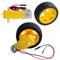 2pcs DC3-6V TT Motor 1:48 Reduction Ratio 200RPM Dual Shaft Gearbox with Hookup Wires Male Dupont Connector + 2pcs 65mm Tire Wheel for Arduino Mic...