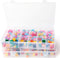 2pack 18 Grids Clear Plastic Organizer Box Storage Container with Dividers (Clear x 2PC,18 Grids Unadjustable)...