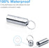 SHD Pill Box Keychain Waterproof Single Chamber Stainless Steel Pill Organizer for Outdoor Travel Camping...