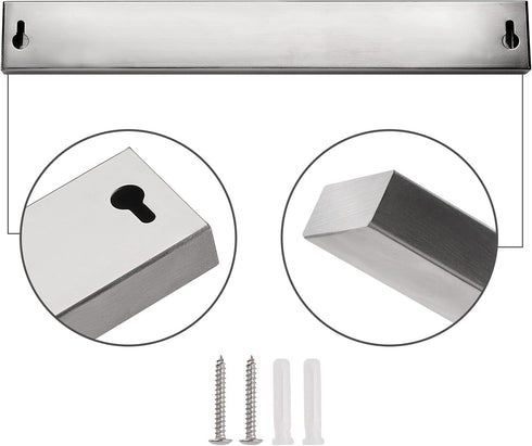 Enkrio Knife Magnetic Strip - Upgraded 11.8 Inch Stainless Steel Magnetic Knife Holder for Wall with 3M Type, Magnet Knife Strip Bar Rack for Kitc...
