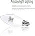 E12 LED Candelabra Bulbs 2700K Warm White 3W 60Watt Equivalent,Ceiling Fan Light Bulbs...