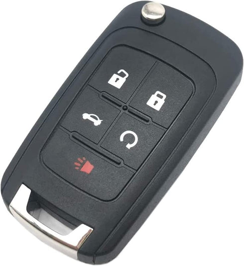 5 Buttons Replacement Key Fob Cover Case fit for Chevy Malibu Cruze Camaro Volt Equinox Sonic Keyless Entry Key Fob Shell OHT01060512...