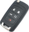 5 Buttons Replacement Key Fob Cover Case fit for Chevy Malibu Cruze Camaro Volt Equinox Sonic Keyless Entry Key Fob Shell OHT01060512...