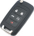 5 Buttons Replacement Key Fob Cover Case fit for Chevy Malibu Cruze Camaro Volt Equinox Sonic Keyless Entry Key Fob Shell OHT01060512...