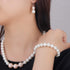 Pink White Shell Pearl Handmade Earrings Necklace Bracelet Jewelry Set for Women...