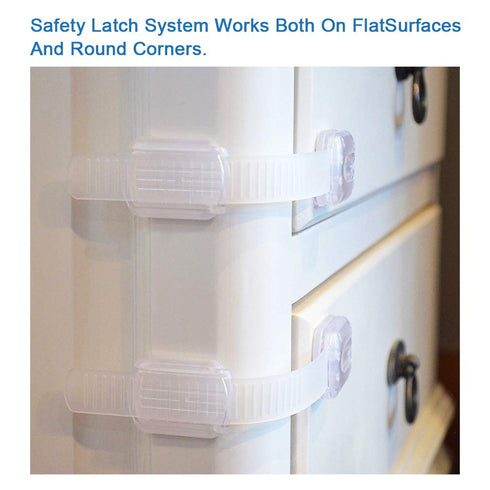 Baby Safety Locks - Maveek 8 Pack Child Proofing Lock For Drawers Doors Cupboard Dresser Door Closet Toilet Seat Oven Refrigerator, Adjustable Tra...