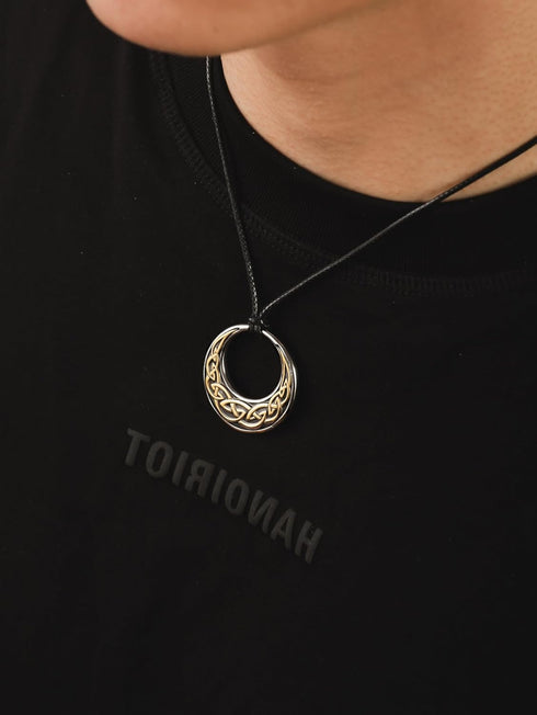 HAQUIL Celtic Triquetra Necklace, Celtic Trinity Knot Charm Amulet Pendant,Celtic Jewelry Gift for Men and Women...