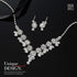 Yean Silver Wedding Jewelry Sets Rhinestone Necklace and Earring Set Crystal Prom Jewelry Sets for Women...