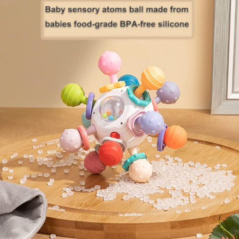 Baby Sensory Teething Teether Toys,Baby Sensory Montessori Toy,Teething Toys for Babies 0-6 Months | Baby Teething Ball Toys 6~12 Months Rattle Se...